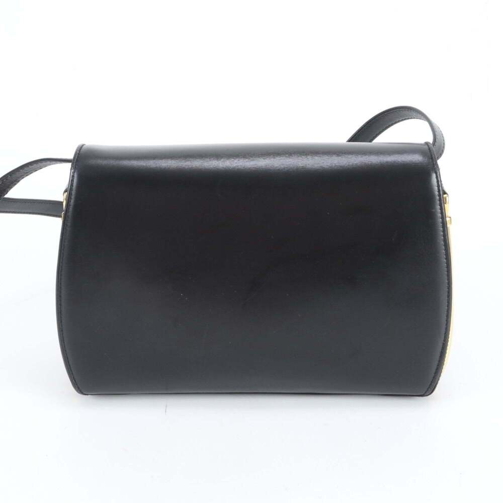 Vintage Old Gucci Leather Shoulder Bag, Crossbody Black Tote Bag for Women - Picture 2 of 10